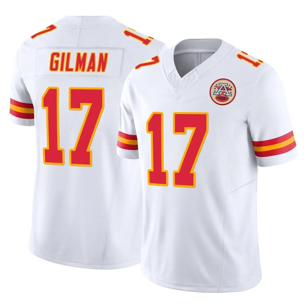 Kdoa KC.Chiefs #17 Alohi Gilman Player White Limited Vapor F.U.S.E. Home Game Stitched Jerseys