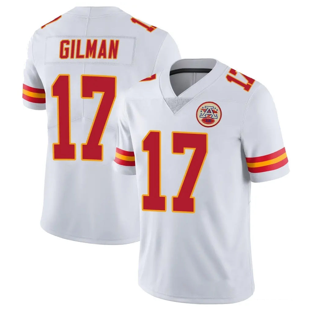 Kdoa KC.Chiefs #17 Alohi Gilman Player White Limited Vapor Untouchable Home Game Stitched Jerseys