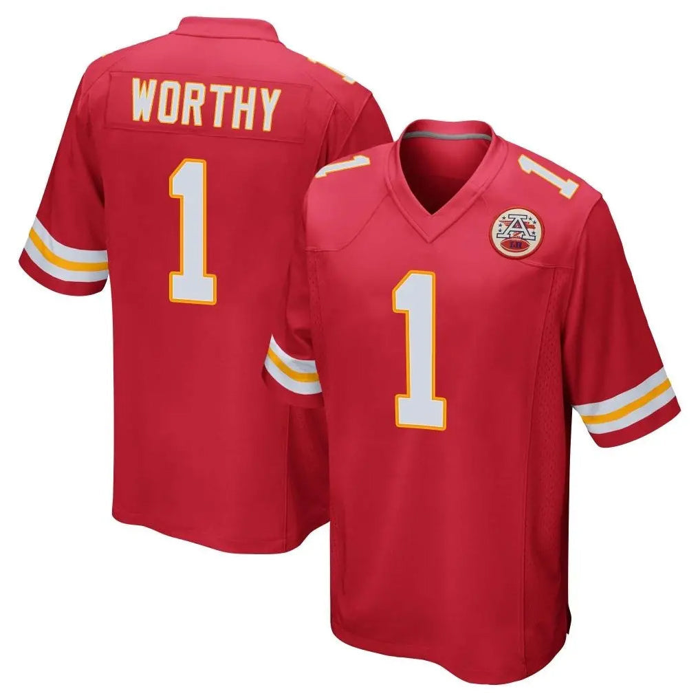 Kdoa KC.Chiefs #1 Xavier Worthy Player Red Home Game Stitched Jerseys