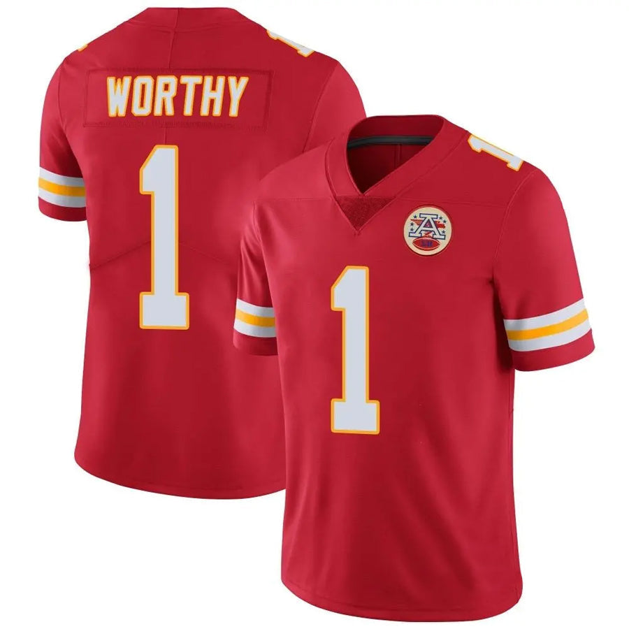 Kdoa KC.Chiefs #1 Xavier Worthy Player Red Vapor F.U.S.E. Limited Stitched Stitched Jerseys