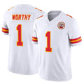 Kdoa KC.Chiefs #1 Xavier Worthy Player White Vapor F.U.S.E. Limited Stitched Jerseys