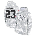 Kdoa KC.Chiefs #23 Drue Tranquill Player Arctic Camo Salute to Service Hoodies Limited Game Stitched Jerseys