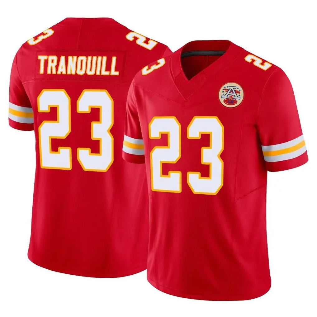 Kdoa KC.Chiefs #23 Drue Tranquill Player Red Limited Vapor F.U.S.E. Home Game Stitched Jerseys