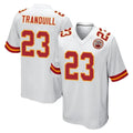 Kdoa KC.Chiefs #23 Drue Tranquill Player White Home Game Stitched Jerseys