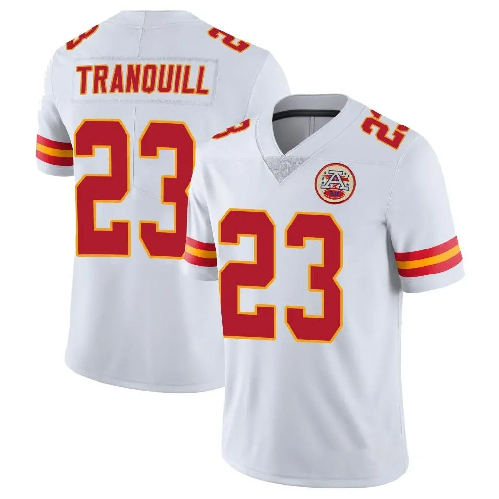 Kdoa KC.Chiefs #23 Drue Tranquill Player White Limited Vapor Untouchable Home Game Stitched Jerseys