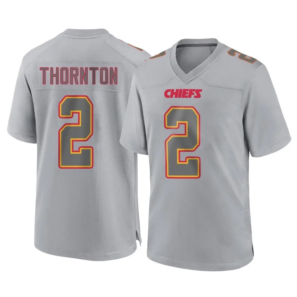 Kdoa KC.Chiefs #2 Tyquan Thornton Player Gray Atmosphere Fashion Game Stitched Jerseys
