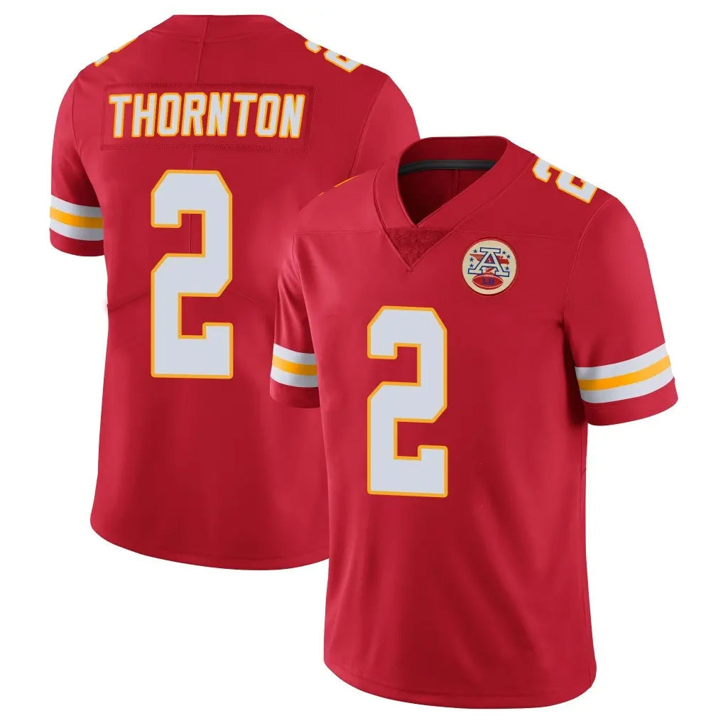Kdoa KC.Chiefs #2 Tyquan Thornton Player Red Limited Vapor Untouchable Home Game Stitched Jerseys