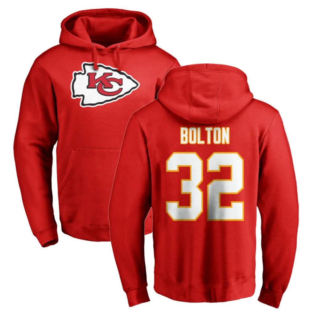 Kdoa KC.Chiefs #32 Nick Bolton Player Red Pullover Hoodies Stitched Jerseys
