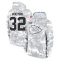 Kdoa KC.Chiefs #32 Nick Bolton Player Salute to Service Hoodies Stitched Jerseys