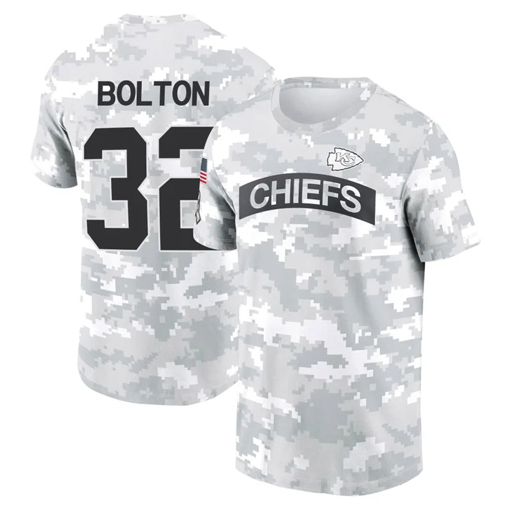 Kdoa KC.Chiefs #32 Nick Bolton Player Salute to Service Hoodies & T-Shirts Stitched Jerseys