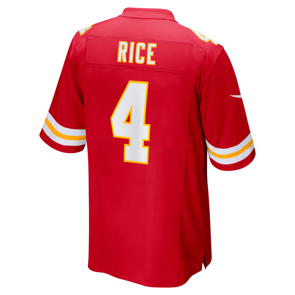 Kdoa KC.Chiefs #4 Rashee Rice Red Game Stitched Jerseys