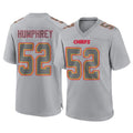 Kdoa KC.Chiefs #52 Creed Humphrey Player Gray Atmosphere Fashion Game Stitched Jerseys