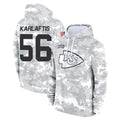 Kdoa KC.Chiefs #56 George Karlaftis Player Arctic Camo Salute to Service Hoodies Limited Game Stitched Jerseys