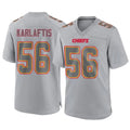Kdoa KC.Chiefs #56 George Karlaftis Player Gray Atmosphere Fashion Game Stitched Jerseys