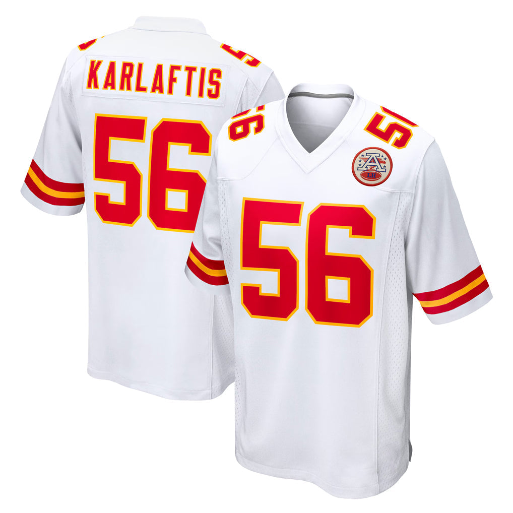 Kdoa KC.Chiefs #56 George Karlaftis Player White Home Game Stitched Jerseys
