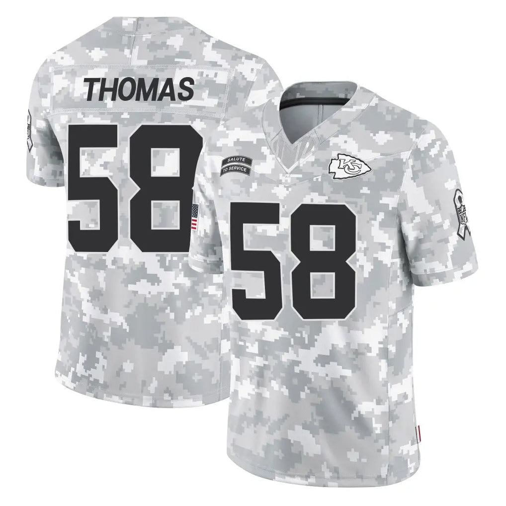 Kdoa KC.Chiefs #58 Derrick Thomas Player Arctic Camo Salute To Service Limited Game Stitched Jerseys