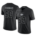 Kdoa KC.Chiefs #58 Derrick Thomas Player Black Limited Reflective Game Stitched Jerseys