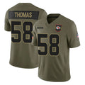 Kdoa KC.Chiefs #58 Derrick Thomas Player Olive 2025 Salute To Service Limited Game Stitched Jerseys
