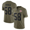 Kdoa KC.Chiefs #58 Derrick Thomas Player Olive Salute To Service Limited Stitched Jerseys
