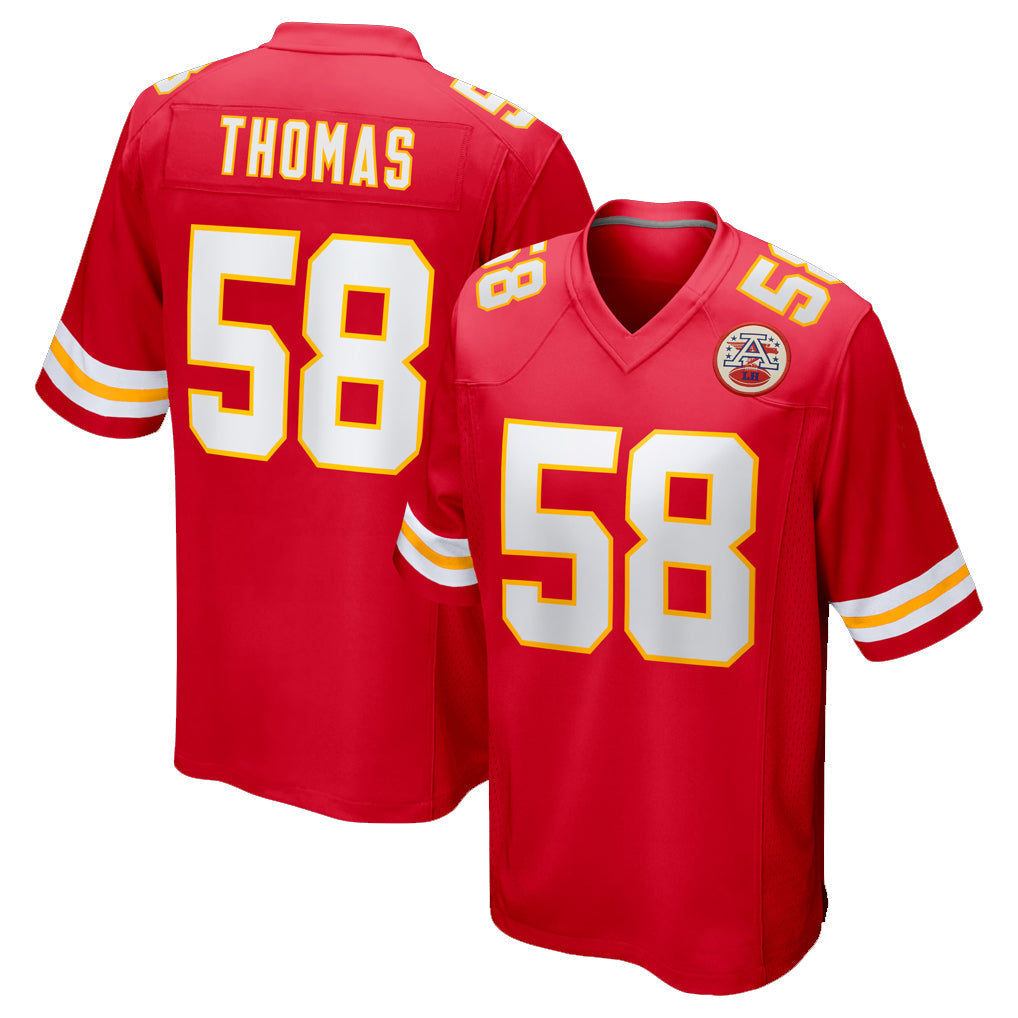 Kdoa KC.Chiefs #58 Derrick Thomas Player Red Home Game Stitched Jerseys