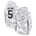Kdoa KC.Chiefs #5 Mansoor Delane Player Arctic Camo Salute to Service Hoodies Limited Game Stitched Jerseys