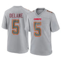 Kdoa KC.Chiefs #5 Mansoor Delane Player Gray Atmosphere Fashion Game Stitched Jerseys