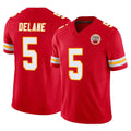 Kdoa KC.Chiefs #5 Mansoor Delane Player Red Limited Vapor F.U.S.E. Home Game Stitched Jerseys