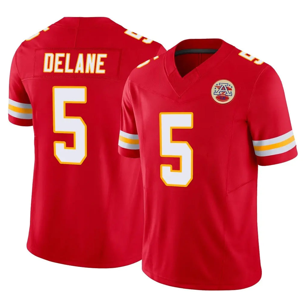 Kdoa KC.Chiefs #5 Mansoor Delane Player Red Limited Vapor F.U.S.E. Home Game Stitched Jerseys