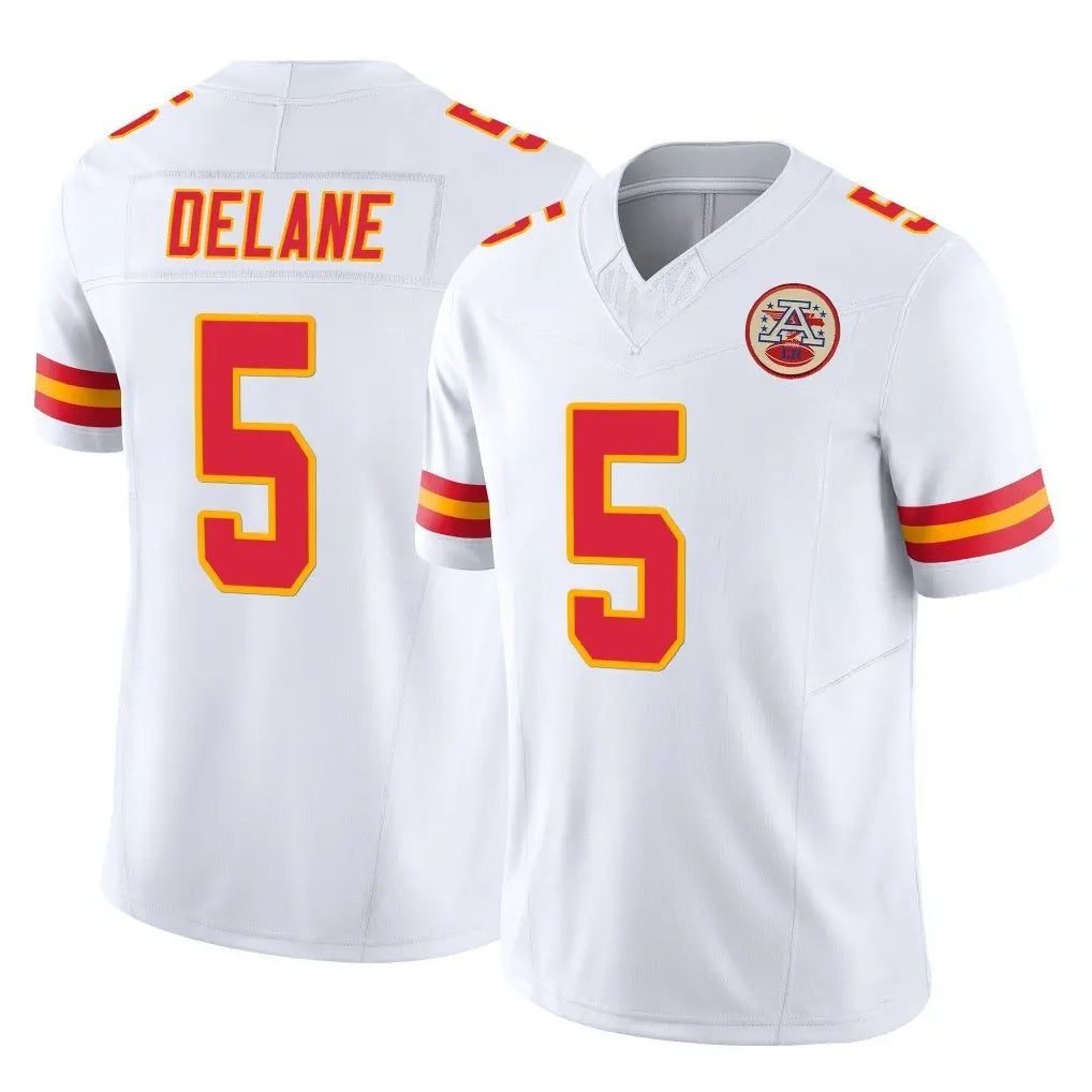 Kdoa KC.Chiefs #5 Mansoor Delane Player White Limited Vapor F.U.S.E. Home Game Stitched Jerseys