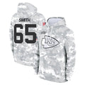 Kdoa KC.Chiefs #65 Trey Smith Player Arctic Camo Salute to Service Hoodies Limited Game Stitched Jerseys