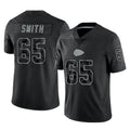 Kdoa KC.Chiefs #65 Trey Smith Player Black Limited Reflective Game Stitched Jerseys
