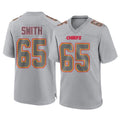 Kdoa KC.Chiefs #65 Trey Smith Player Gray Atmosphere Fashion Game Stitched Jerseys