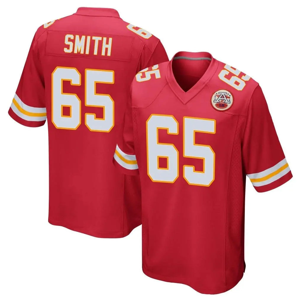 Kdoa KC.Chiefs #65 Trey Smith Player Red Home Game Stitched Jerseys