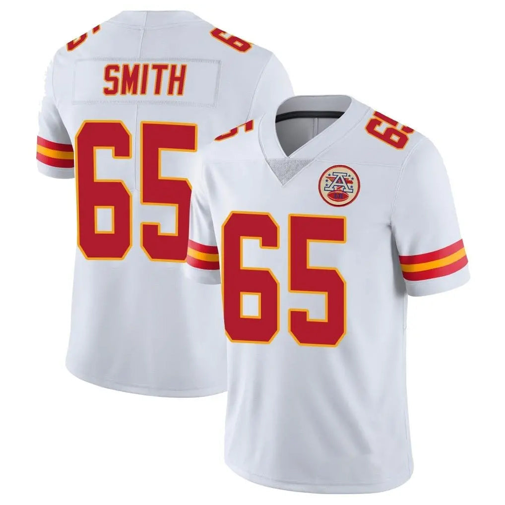 Kdoa KC.Chiefs #65 Trey Smith Player White Limited Vapor Untouchable Home Game Stitched Jerseys