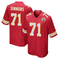 Kdoa KC.Chiefs #71 Josh Simmons Player Red Home Game Stitched Jerseys