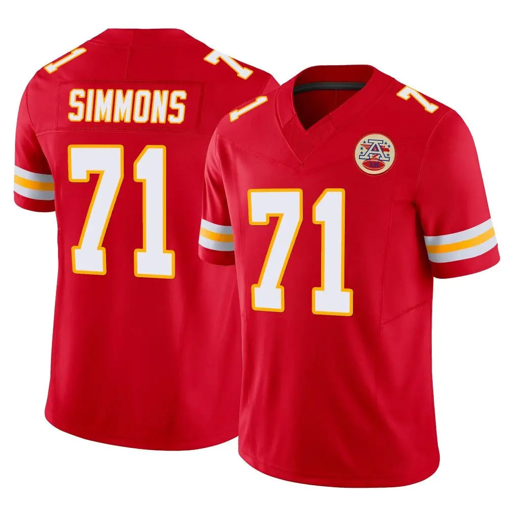 Kdoa KC.Chiefs #71 Josh Simmons Player Red Limited Vapor F.U.S.E. Home Game Stitched Jerseys