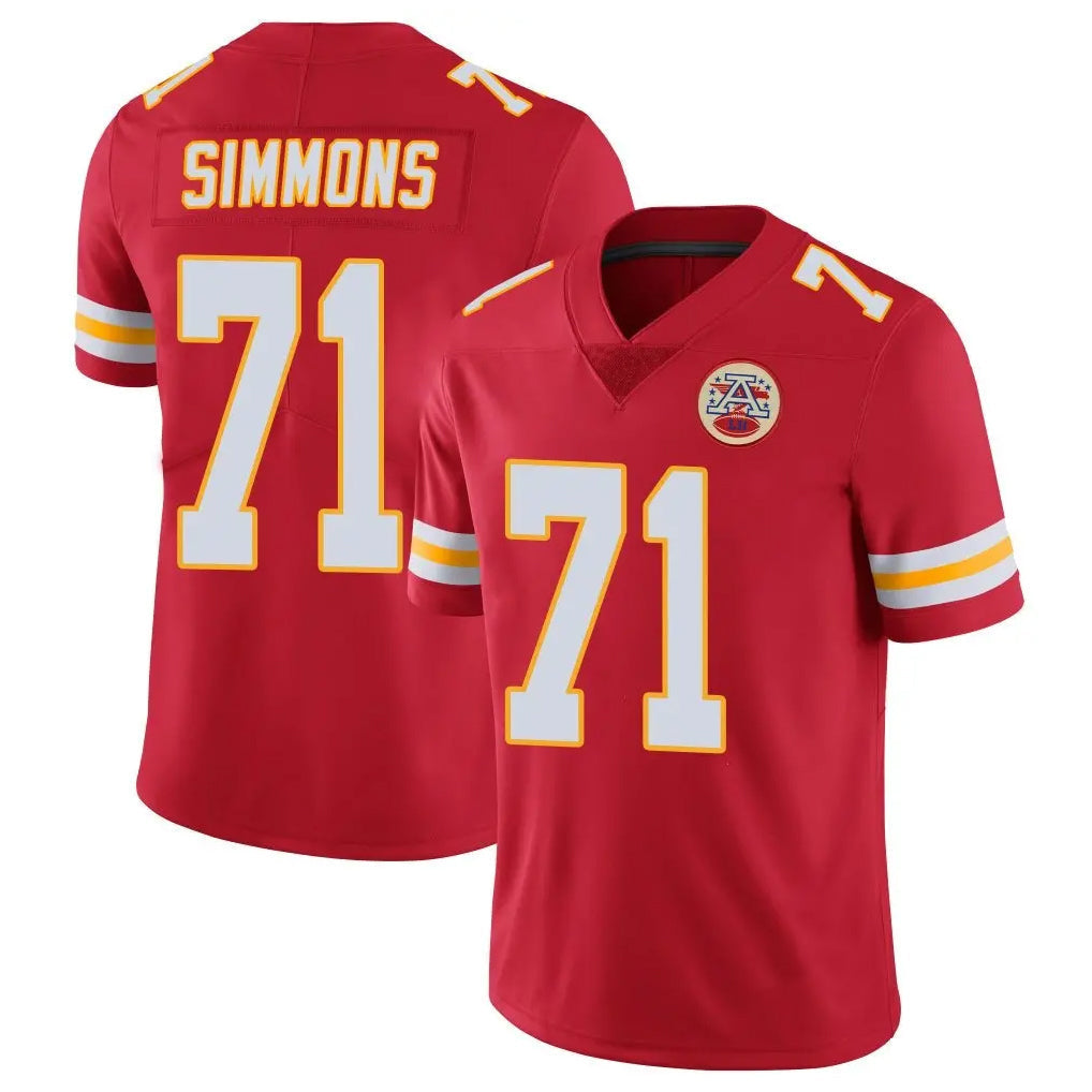 Kdoa KC.Chiefs #71 Josh Simmons Player Red Limited Vapor Untouchable Home Game Stitched Jerseys