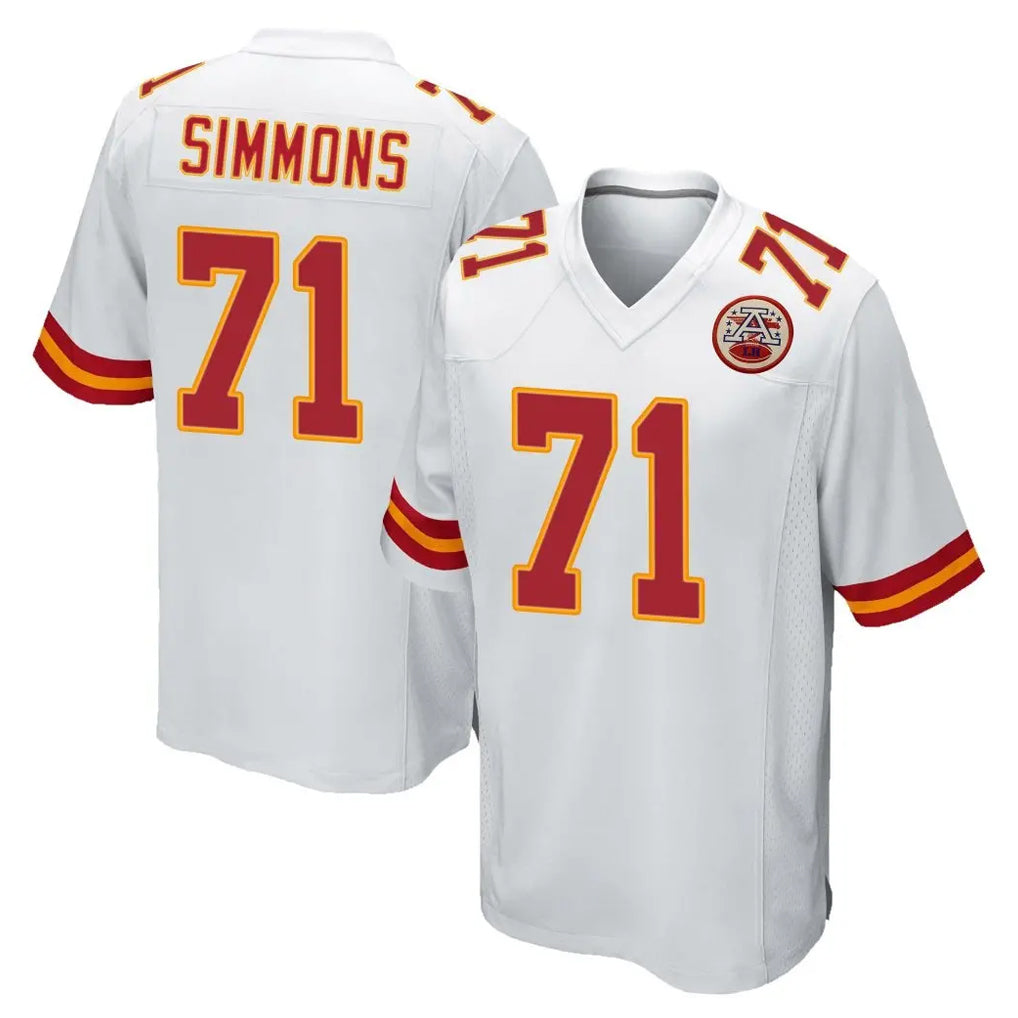 Kdoa KC.Chiefs #71 Josh Simmons Player White Home Game Stitched Jerseys
