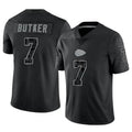 Kdoa KC.Chiefs #7 Harrison Butker Player Black RFLCTV Limited Stitched Jerseys