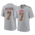 Kdoa KC.Chiefs #7 Harrison Butker Player Gray Atmosphere Fashion Game Stitched Jerseys
