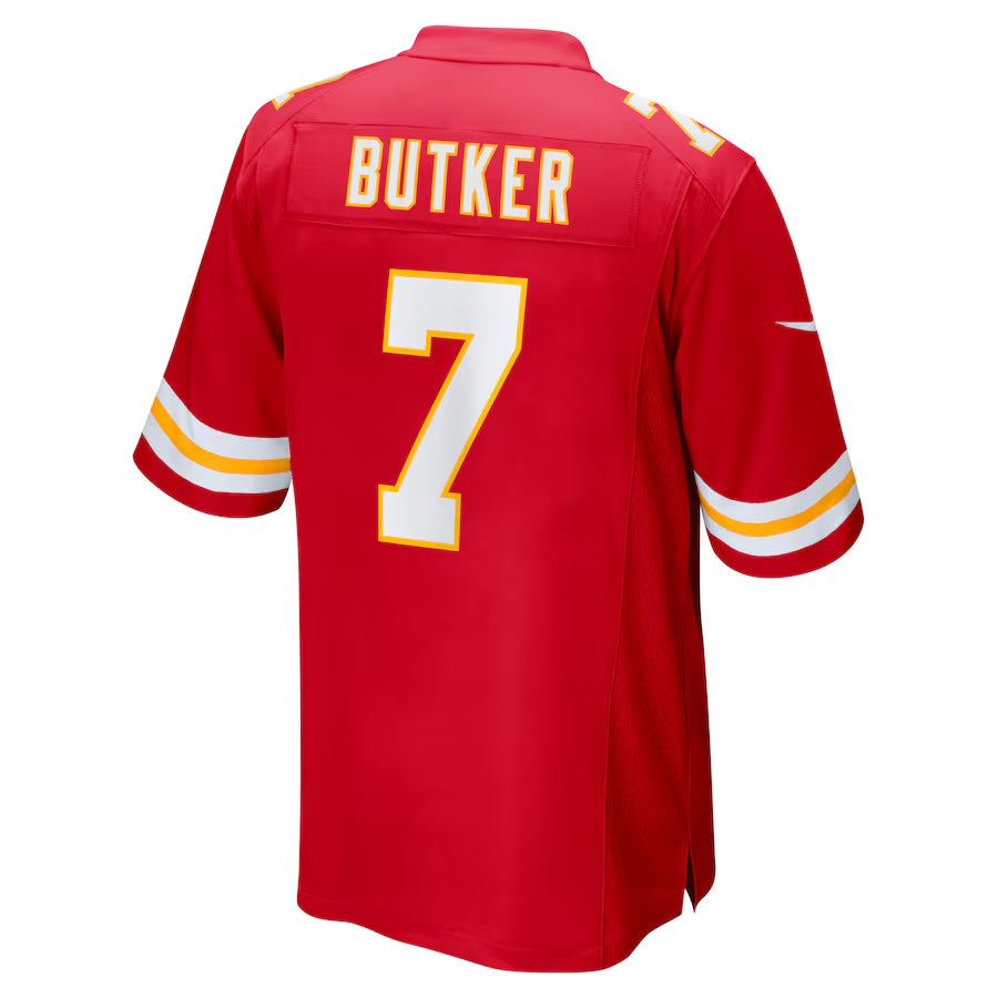 Kdoa KC.Chiefs #7 Harrison Butker Player Red Home Game Stitched Jerseys