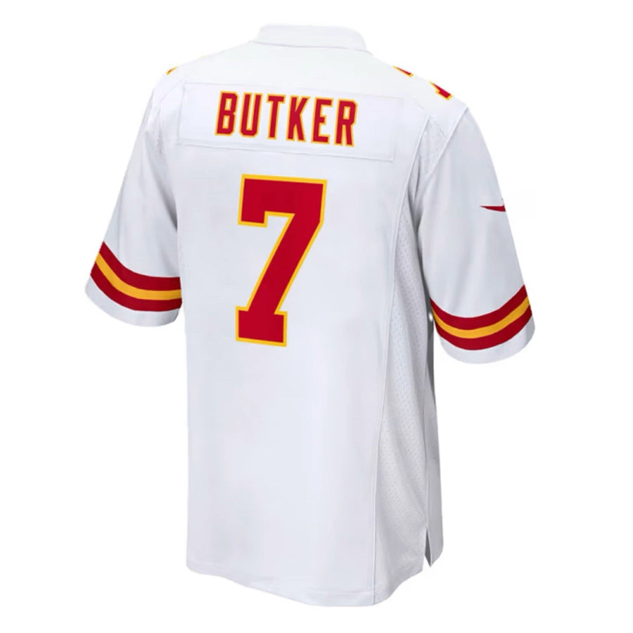 Kdoa KC.Chiefs #7 Harrison Butker Player White Home Game Stitched Jerseys