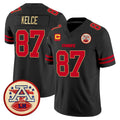 Kdoa KC.Chiefs #87 Travis Kelce Player Black Limited Vapor F.U.S.E. Home Game Stitched Jerseys
