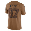 Kdoa KC.Chiefs #87 Travis Kelce Player Brown Salute To Service Limited Stitched Jerseys