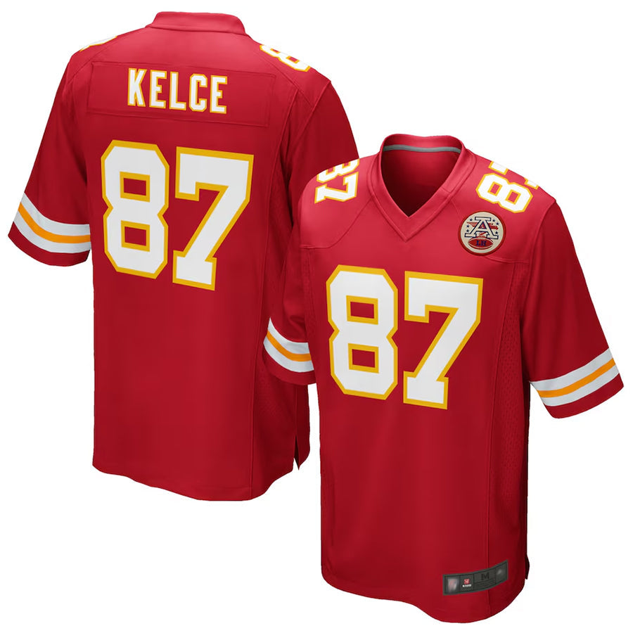 Kdoa KC.Chiefs #87 Travis Kelce Player Red Team Color Game Stitched Jerseys