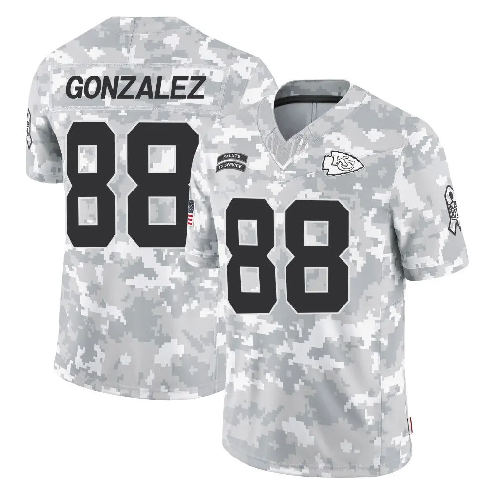 Kdoa KC.Chiefs #88 Tony Gonzalez Player Arctic Camo Salute To Service Limited Game Stitched Jerseys