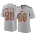 Kdoa KC.Chiefs #88 Tony Gonzalez Player Gray Atmosphere Fashion Game Stitched Jerseys