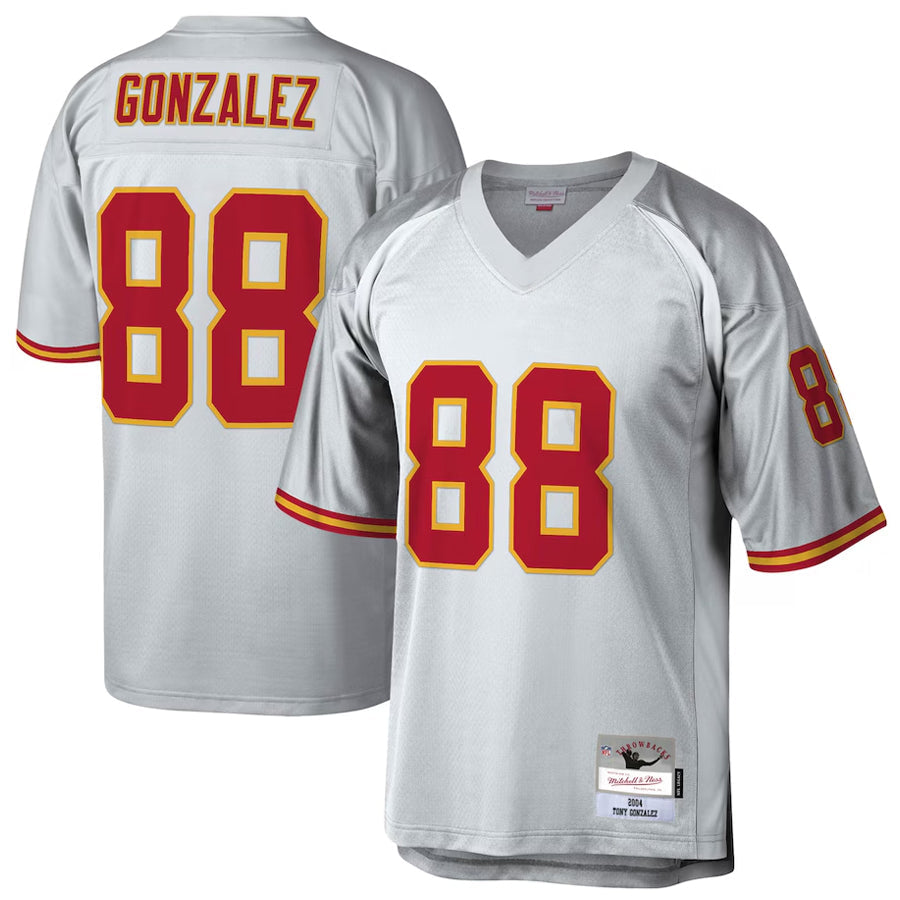 Kdoa KC.Chiefs #88 Tony Gonzalez Player Mitchell & Ness Platinum Legacy Football Jerseys