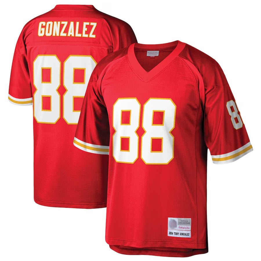 Kdoa KC.Chiefs #88 Tony Gonzalez Player Mitchell & Ness Red Legacy Football Jerseys