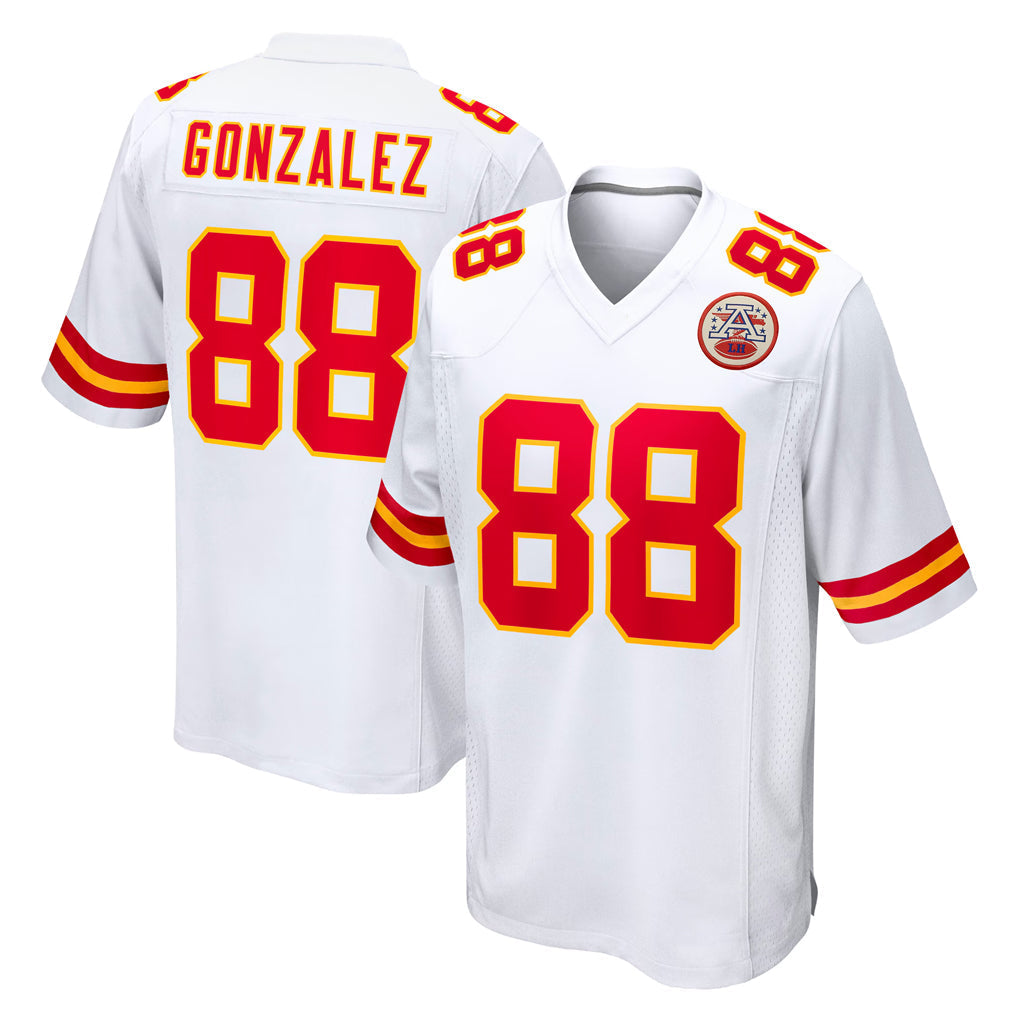 Kdoa KC.Chiefs #88 Tony Gonzalez Player White Home Game Stitched Jerseys